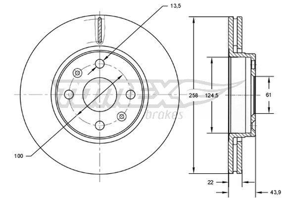 Stabdžių diskas TOMEX Brakes TX 72-52