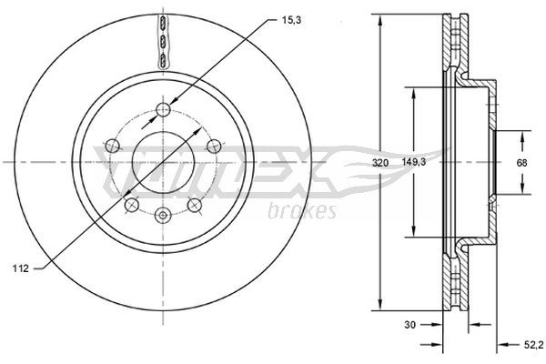 Brake Disc TOMEX Brakes TX 72-56