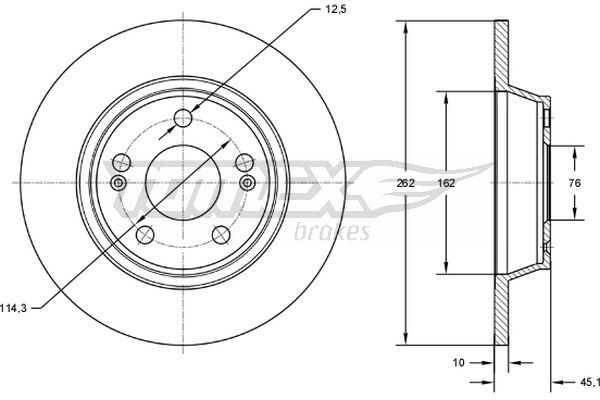 Stabdžių diskas TOMEX Brakes TX 72-58