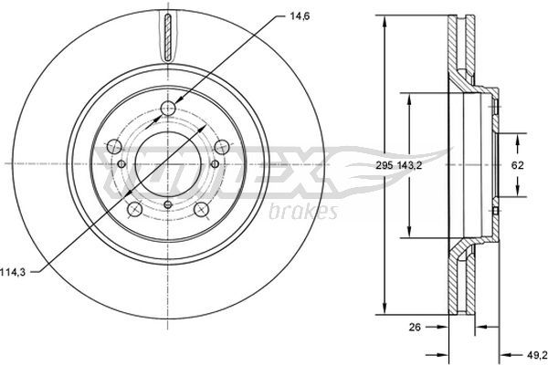 Stabdžių diskas TOMEX Brakes TX 72-64