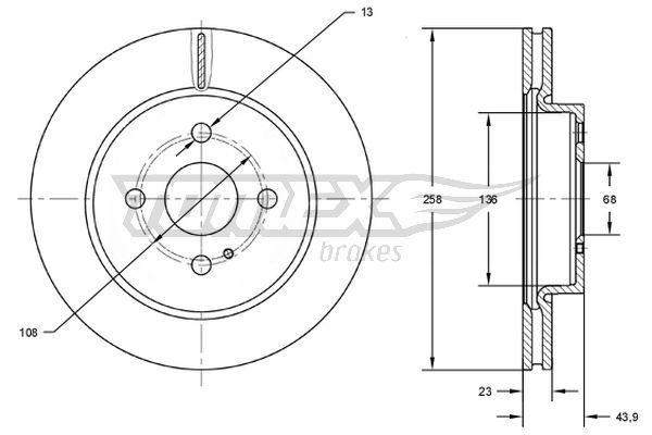 Stabdžių diskas TOMEX Brakes TX 72-66