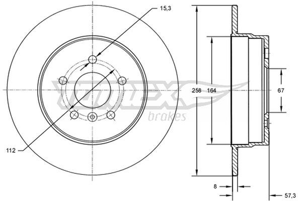 Brake Disc TOMEX Brakes TX 72-68