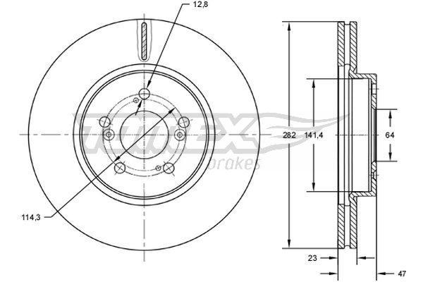 Brake Disc TOMEX Brakes TX 72-71