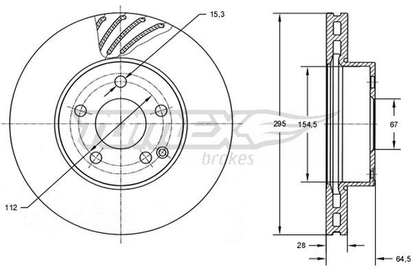 Brake Disc TOMEX Brakes TX 72-76