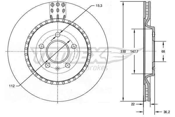 Гальмівний диск TOMEX Brakes TX 72-79