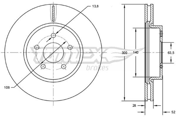 Гальмівний диск TOMEX Brakes TX 72-80