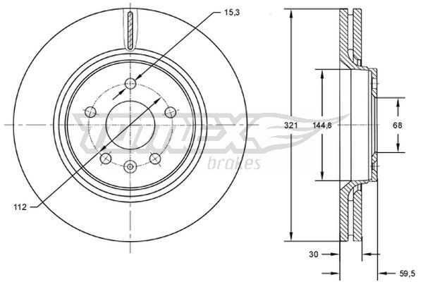 Stabdžių diskas TOMEX Brakes TX 72-81