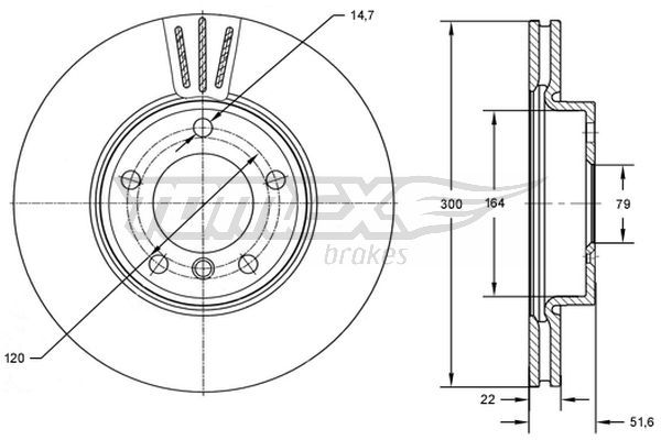 Stabdžių diskas TOMEX Brakes TX 72-85