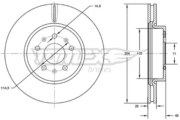 Stabdžių diskas TOMEX Brakes TX 72-93