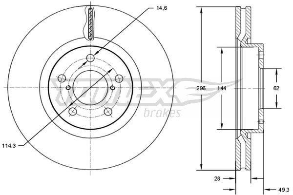 Brake Disc TOMEX Brakes TX 72-94