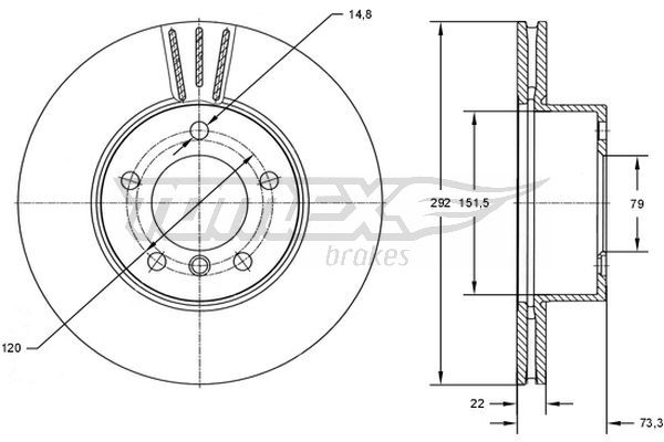 Stabdžių diskas TOMEX Brakes TX 72-95