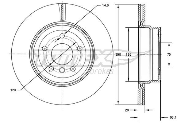 Brake Disc TOMEX Brakes TX 73-00