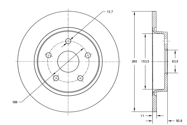 Brake Disc TOMEX Brakes TX 73-01