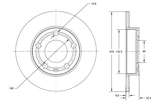 Brake Disc TOMEX Brakes TX 73-06