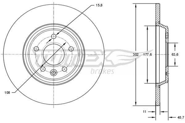 Stabdžių diskas TOMEX Brakes TX 73-08