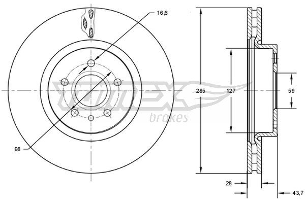 Гальмівний диск TOMEX Brakes TX 73-13