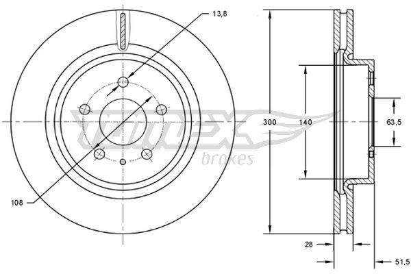 Stabdžių diskas TOMEX Brakes TX 73-14