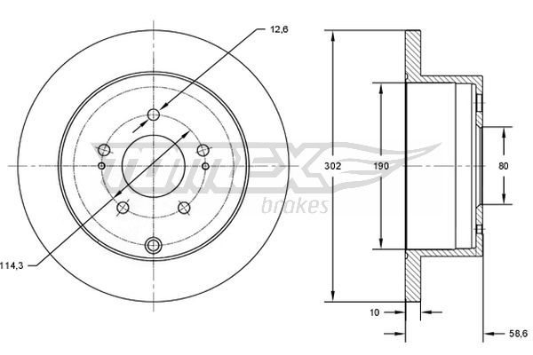 Гальмівний диск TOMEX Brakes TX 73-16