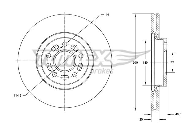 Brake Disc TOMEX Brakes TX 73-19