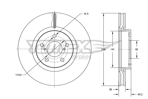 Brake Disc TOMEX Brakes TX 73-23