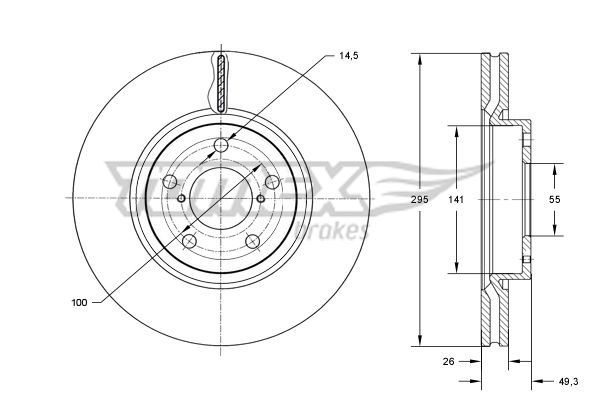 Brake Disc TOMEX Brakes TX 73-25