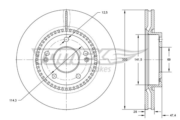 Гальмівний диск TOMEX Brakes TX 73-31