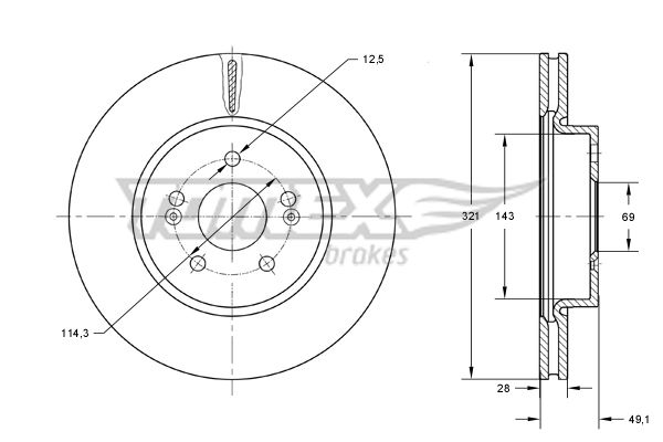 Stabdžių diskas TOMEX Brakes TX 73-32