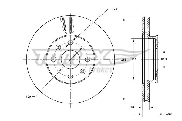 Stabdžių diskas TOMEX Brakes TX 73-33