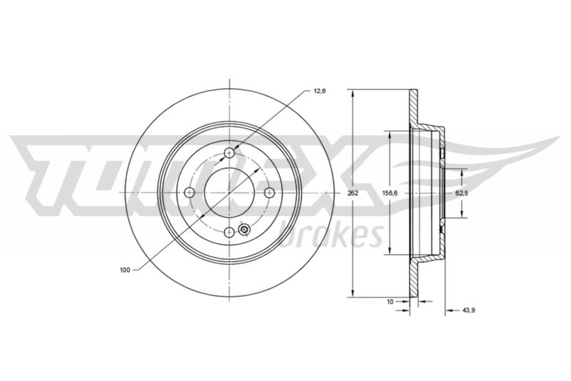 Stabdžių diskas TOMEX Brakes TX 73-35