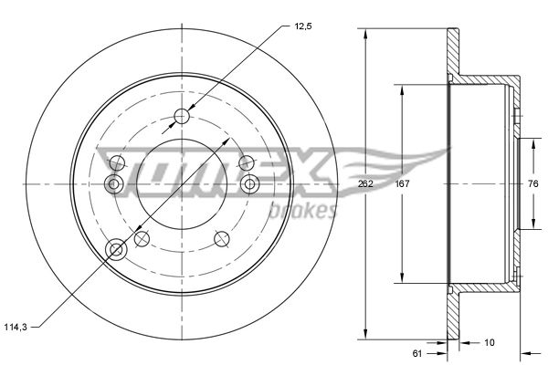 Гальмівний диск TOMEX Brakes TX 73-36