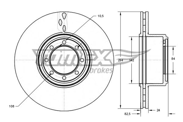 Brake Disc TOMEX Brakes TX 73-42