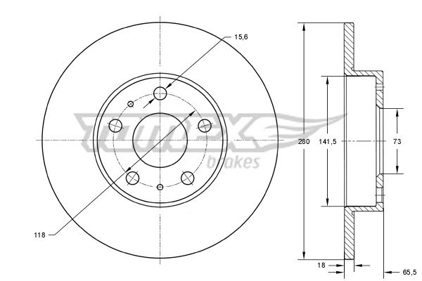 Гальмівний диск TOMEX Brakes TX 73-46