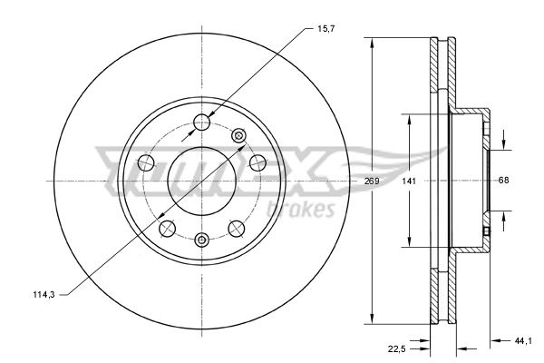 Stabdžių diskas TOMEX Brakes TX 73-51