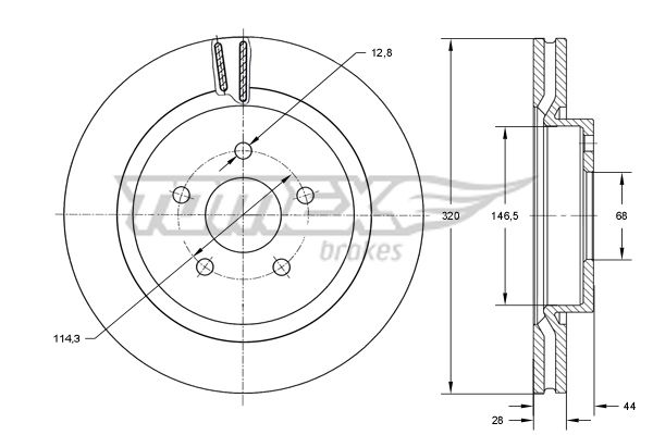 Brake Disc TOMEX Brakes TX 73-52