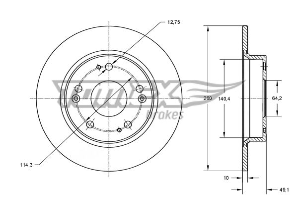 Brake Disc TOMEX Brakes TX 73-82