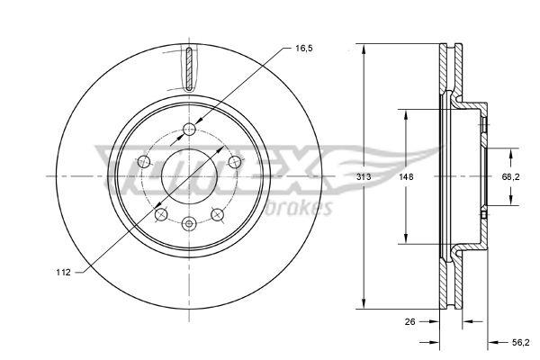 Brake Disc TOMEX Brakes TX 73-89