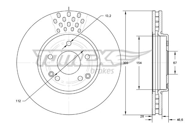 Brake Disc TOMEX Brakes TX 74-04