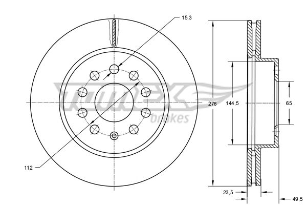 Brake Disc TOMEX Brakes TX 74-10