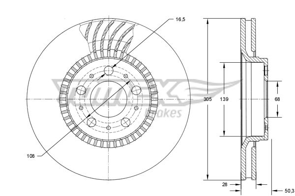 Stabdžių diskas TOMEX Brakes TX 74-13