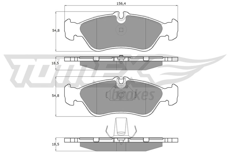 Stabdžių trinkelių rinkinys, diskinis stabdys TOMEX Brakes TX 11-49