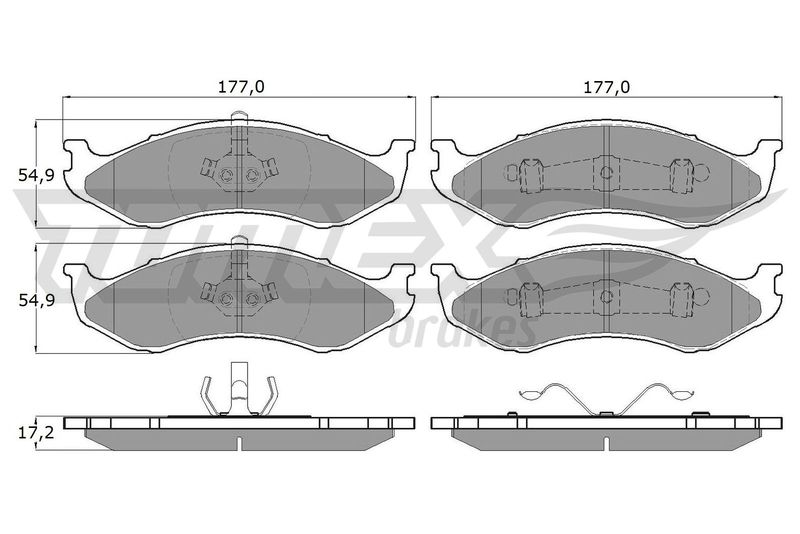 Brake Pad Set, disc brake TOMEX Brakes TX 12-09