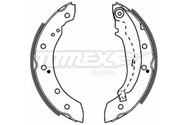 Brake Shoe Set TOMEX Brakes TX 20-72