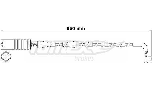 Įspėjimo kontaktas, stabdžių trinkelių susidėvėjimas TOMEX Brakes TX 30-80