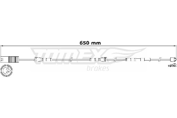 Įspėjimo kontaktas, stabdžių trinkelių susidėvėjimas TOMEX Brakes TX 31-15