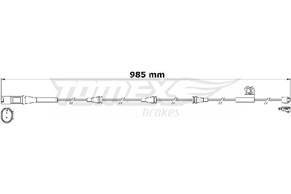 Įspėjimo kontaktas, stabdžių trinkelių susidėvėjimas TOMEX Brakes TX 31-20