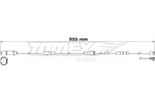 Įspėjimo kontaktas, stabdžių trinkelių susidėvėjimas TOMEX Brakes TX 31-22