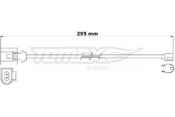 Warning Contact, brake pad wear TOMEX Brakes TX 31-24