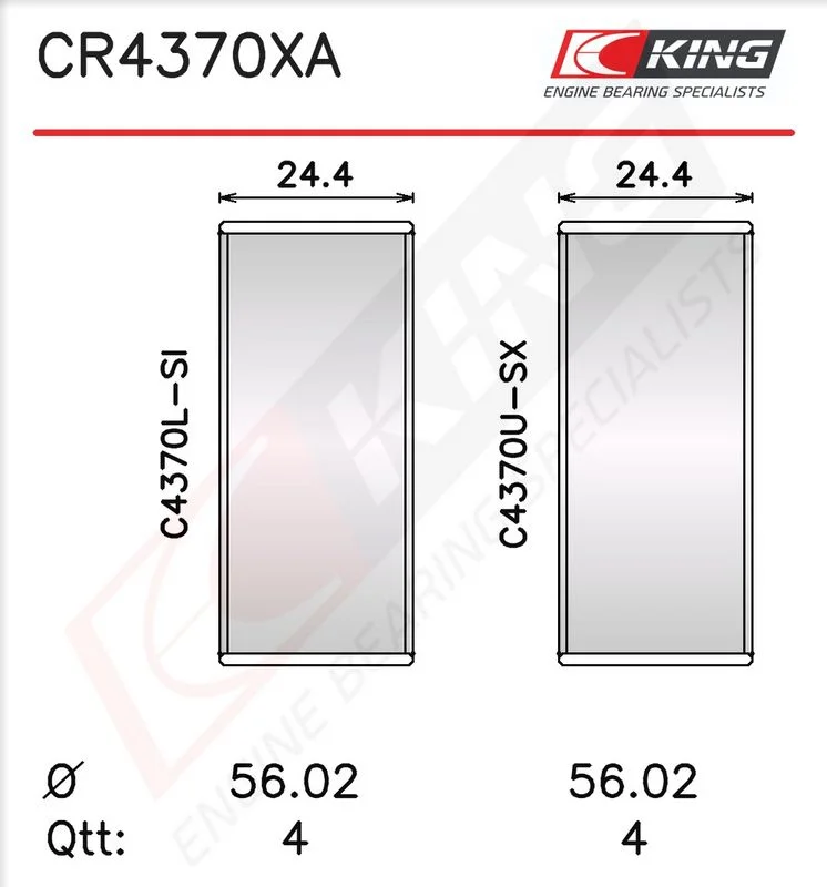 Švaistiklio indėklas KING CR4370XA0.25