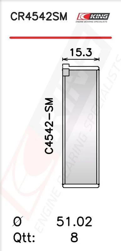 Švaistiklio indėklas KING CR4542SM0.25