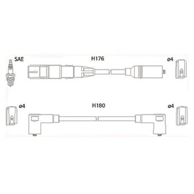 Uždegimo laido komplektas HITACHI 134766